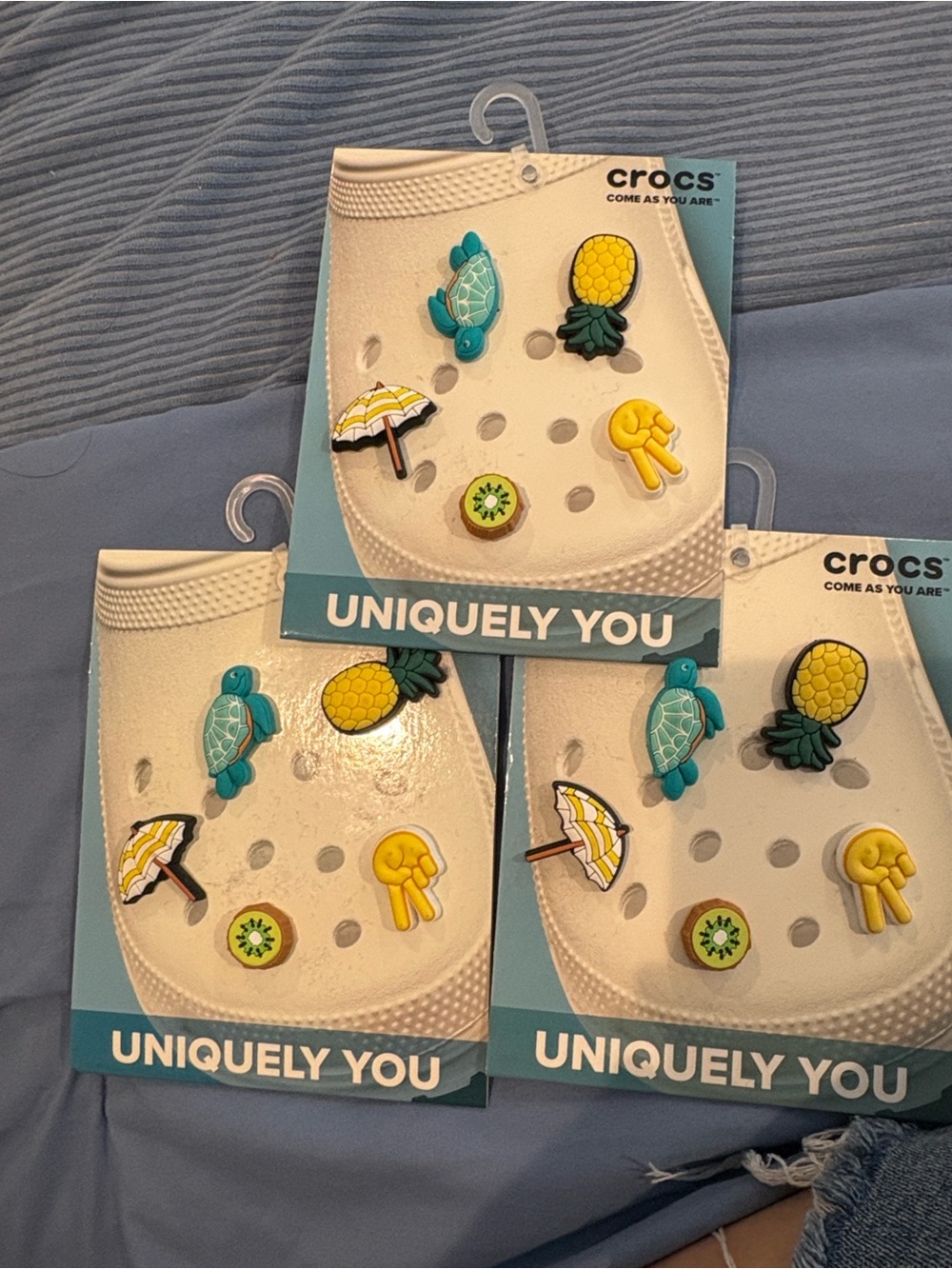 3 packages of new Croc Jibbitz.   Tropical Charm Pack - 6 Jibbitz